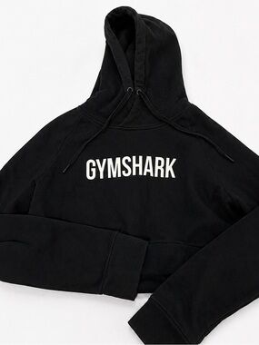 Gymshark Black Hoodie with White Logo
